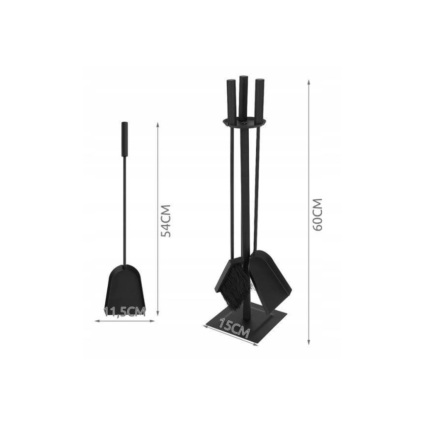 Outils de cheminée en acier inoxydable 4 pcs