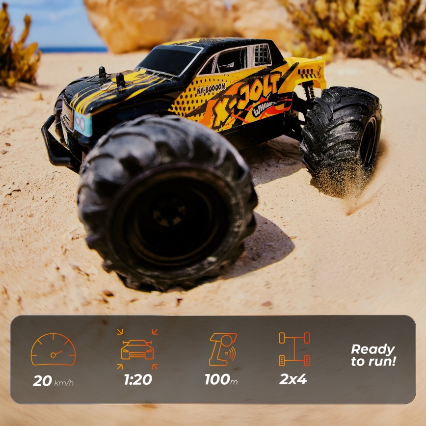 Overmax - auto radiocomandata RC X-JOLT 1000 mAh nero/giallo