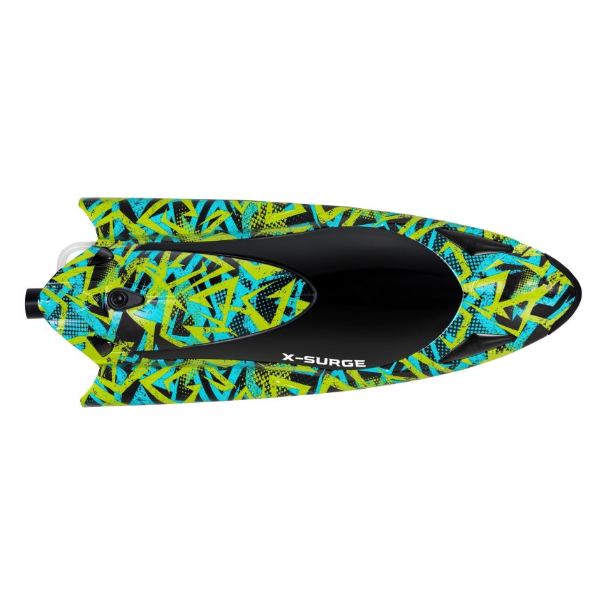 Overmax - barca radiocomandata X-SURGE 4000 mAh nero/verde
