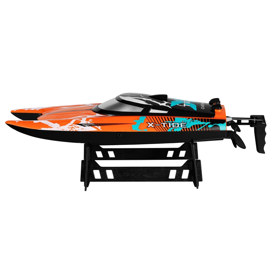 Overmax - ferngesteuertes RC-Boot X-TIDE 2400 mAh schwarz/orange