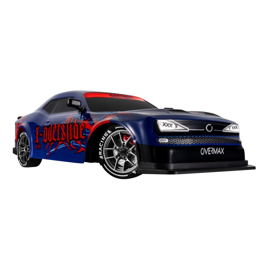 Overmax - ferngesteuertes RC-Drift-Auto 2-in-1 X-OVERSLIDE 1000 mAh schwarz/grün/blau/rot