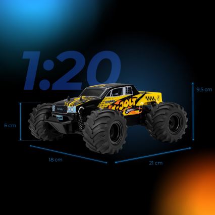Overmax - RC-Auto X-JOLT mit Fernsteuerung, 1000 mAh, schwarz/gelb