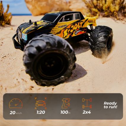 Overmax - voiture radiocommandée X-JOLT 1000 mAh noir/jaune