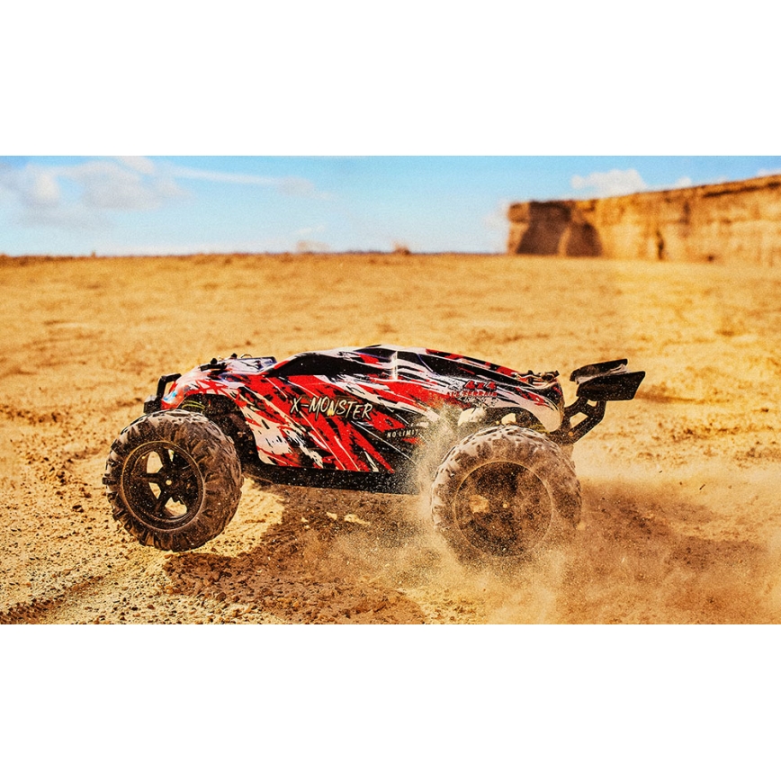 Overmax - voiture radiocommandée 2 en 1 X-MONSTER 3.5 1700 mAh noir/rouge/vert