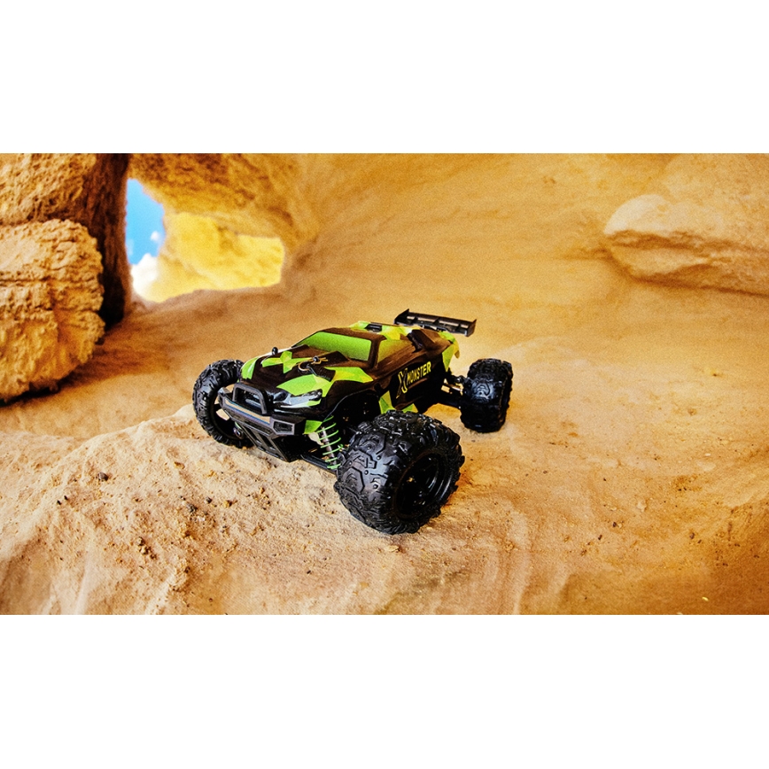 Overmax - voiture radiocommandée 2 en 1 X-MONSTER 3.5 1700 mAh noir/rouge/vert