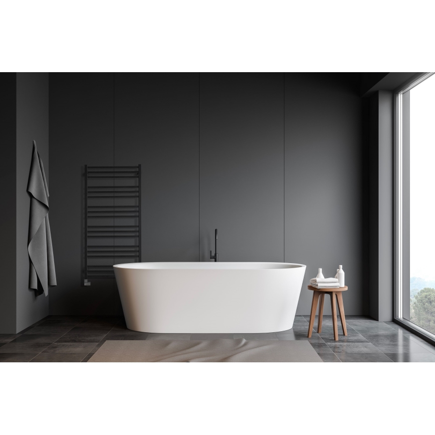 P.M.H. AV4B - Scala asciugamani da bagno AVENTO, 567 W, 121 cm, nero
