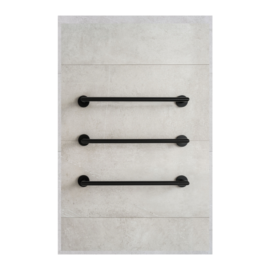 P.M.H. IN1B-R - Sèche-serviettes électrique INGA 17W/230V 85,9 cm IP44 droit/noir