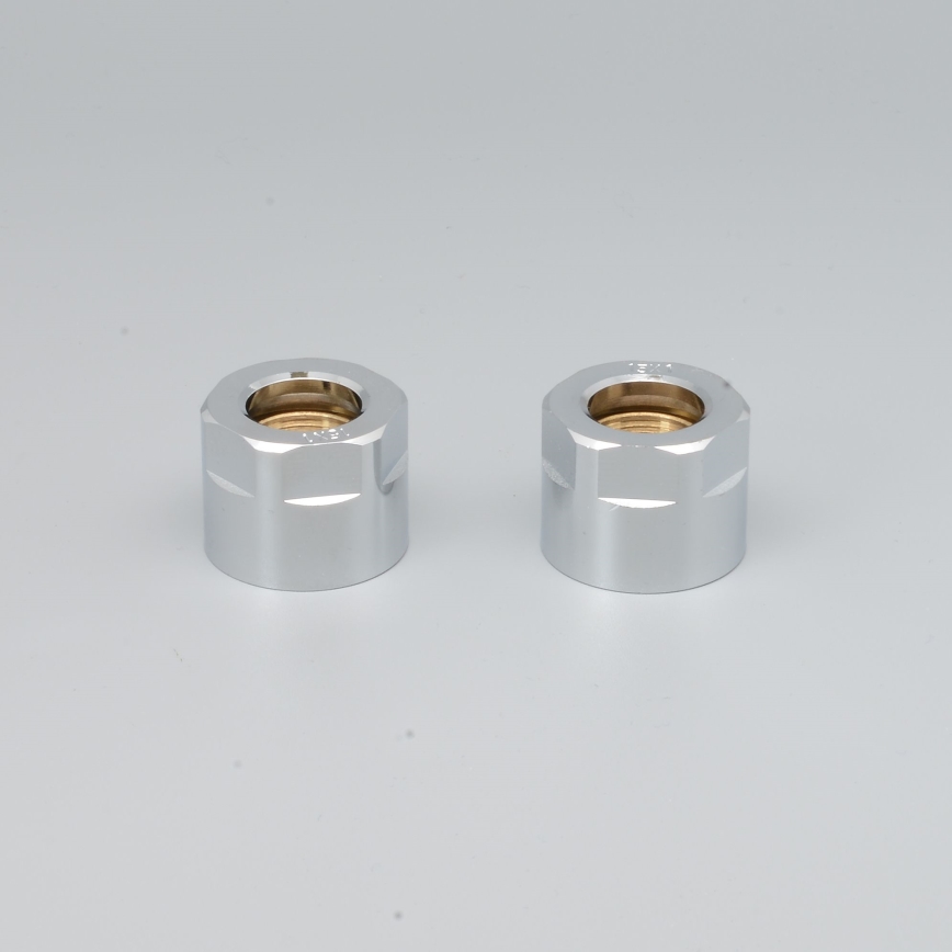 P.M.H. M15B4002 - Raccord de compression pour vanne VISION/INTER chrome brillant/cuivre 15 mm