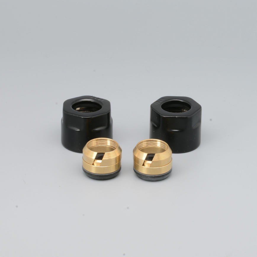 P.M.H. M15B4024 - Raccord à compression pour vanne VISION/INTER noir/cuivre 15 mm