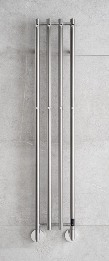 P.M.H. MO1SS-L - Sèche-serviettes électrique MONA 93W/230V 153,3 cm IP44 acier inoxydable poli