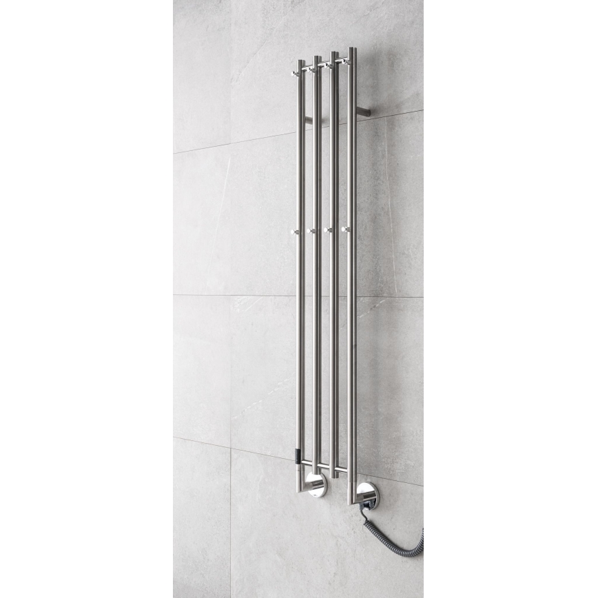 P.M.H. MO1SS-LK - Sèche-serviettes électrique MONA 93W/230V 153,3 cm IP44 en acier inoxydable poli