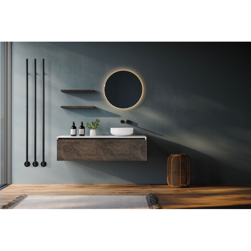 P.M.H. OL1B - Sèche-serviettes électrique OLE 24W/230V 170 cm IP44 noir