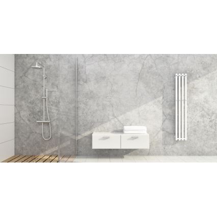 P.M.H. P2W/4 - Radiateur sèche-serviettes en échelle pour salle de bains PLUTO 406 W 150 cm blanc