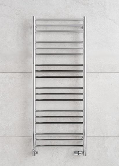P.M.H. SN4C - Sèche-serviettes en échelle pour salle de bains SORANO 470 W, 121 cm, chrome brillant
