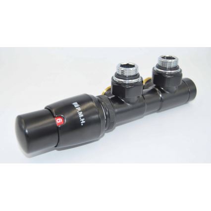 P.M.H. TERM-LB-EK - Ventil mit Thermostatkopf TERM links/schwarz