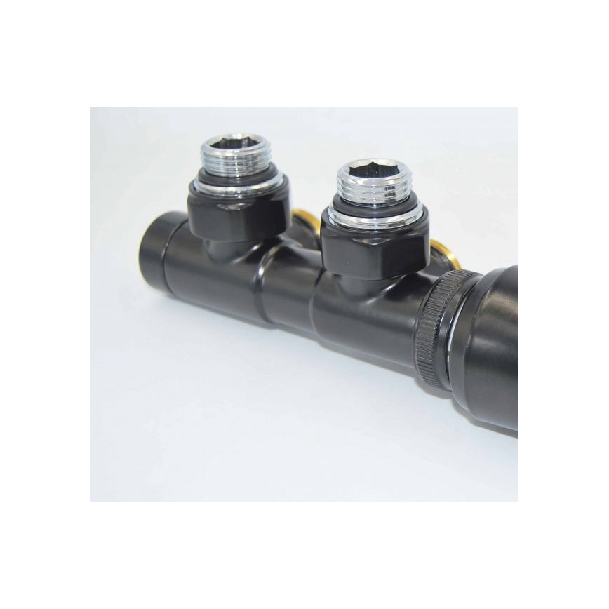 P.M.H. TERM-RB-EK - Vanne thermostatique TERM, version droite, finition noire