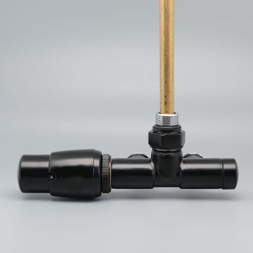 P.M.H. UNIKO-LB-EK - Ventil mit Thermostatkopf UNIKO links/schwarz