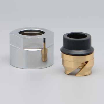 P.M.H. ZZM1502 - Klemmverschraubung für Ventil UNIKO/TERM/DUO, hochglänzender Chrom/Kupfer, 15 mm