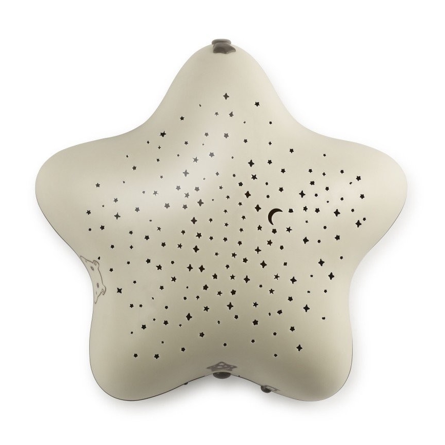 PABOBO - Proiettore con melodia STAR 3xAA beige