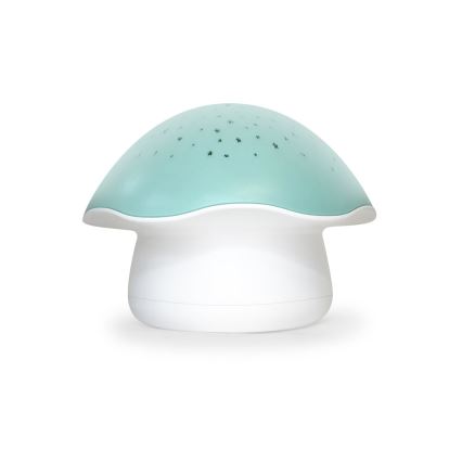 PABOBO - Proiettore con melodia STAR MUSHROOM 3xAA blu