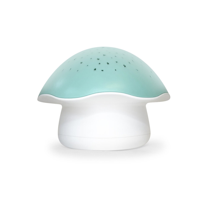 PABOBO - Proiettore con melodia STAR MUSHROOM 3xAA blu
