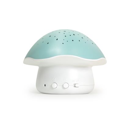 PABOBO - Proiettore con melodia STAR MUSHROOM 3xAA blu