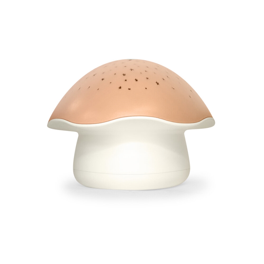 PABOBO - Proiettore con melodia STAR MUSHROOM 3xAA rosa salmone