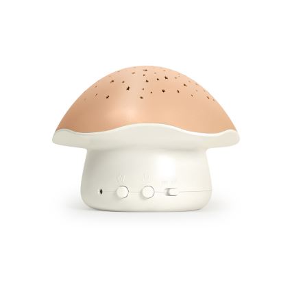 PABOBO - Proiettore con melodia STAR MUSHROOM 3xAA rosa salmone