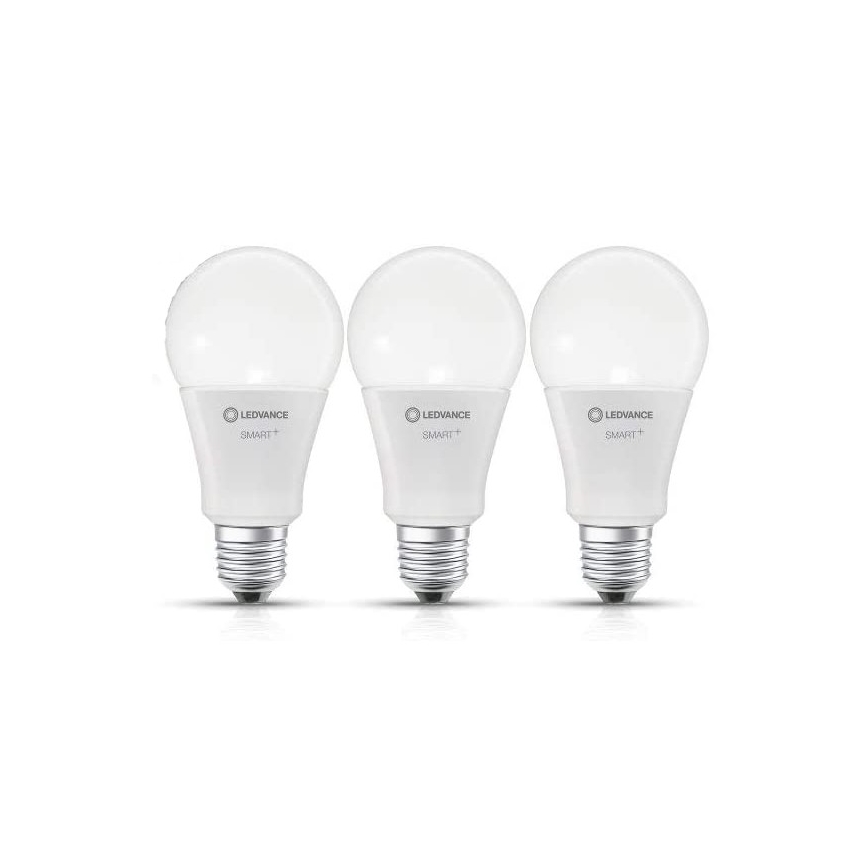 PACK 3x Ampoule à intensité variable LED SMART+ E27/14W/230V 2700K-6500K Wi-Fi - Ledvance