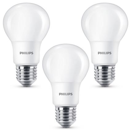 PACK 3x Ampoule LED Philips E27/8W/230V 2700K