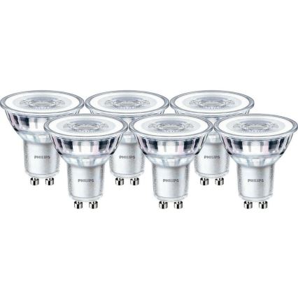 PACK 6x Lampadina LED Philips GU10/4,6W/230V 2700K