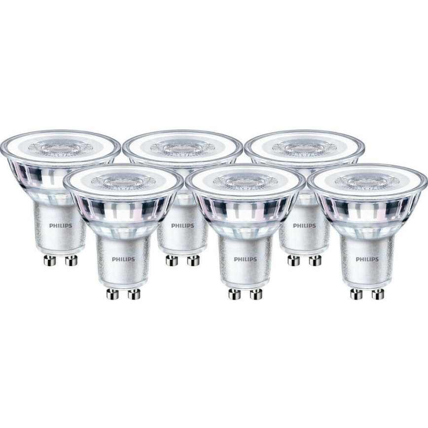 PACK 6x Lampadina LED Philips GU10/4,6W/230V 2700K