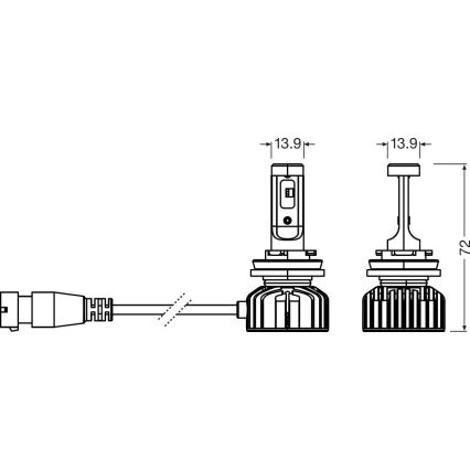 Pack de 2 ampoules LED automobile NIGHT BREAKER SMART HB4 P22d/10W/12V 6000K - Osram