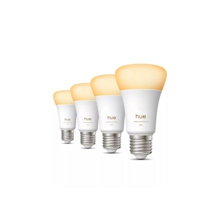 PACK DE 4 ampoules LED dimmables Philips Hue WHITE AMBIANCE E27/6W/230V 1000-20000K