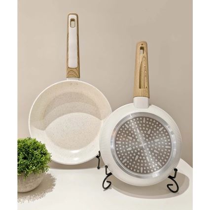 Padella BIANCO 28 cm crema/marrone