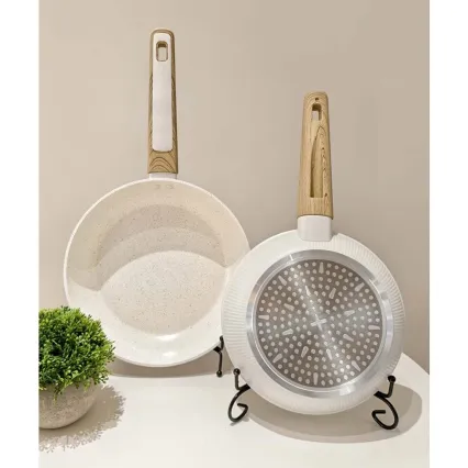 Padella BIANCO 28 cm crema/marrone