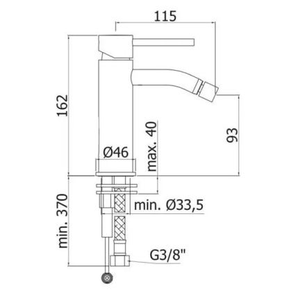 Paffoni - Bidetarmatur LIGHT Edelstahl