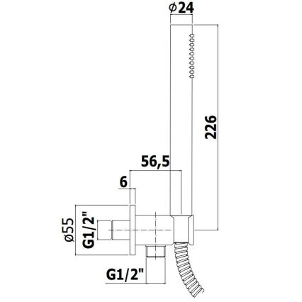 Paffoni - Ensemble de douche ROUND noir mat