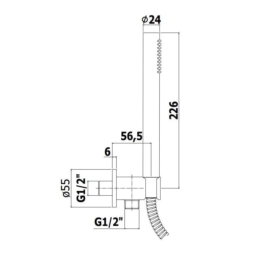 Paffoni - Ensemble de douche ROUND noir mat