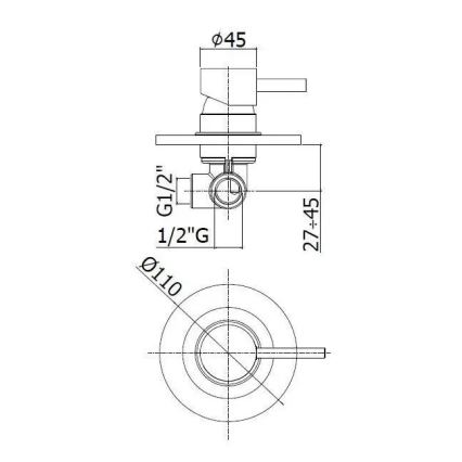 Paffoni - Miscelatore doccia da incasso LIGHT, cromo lucido