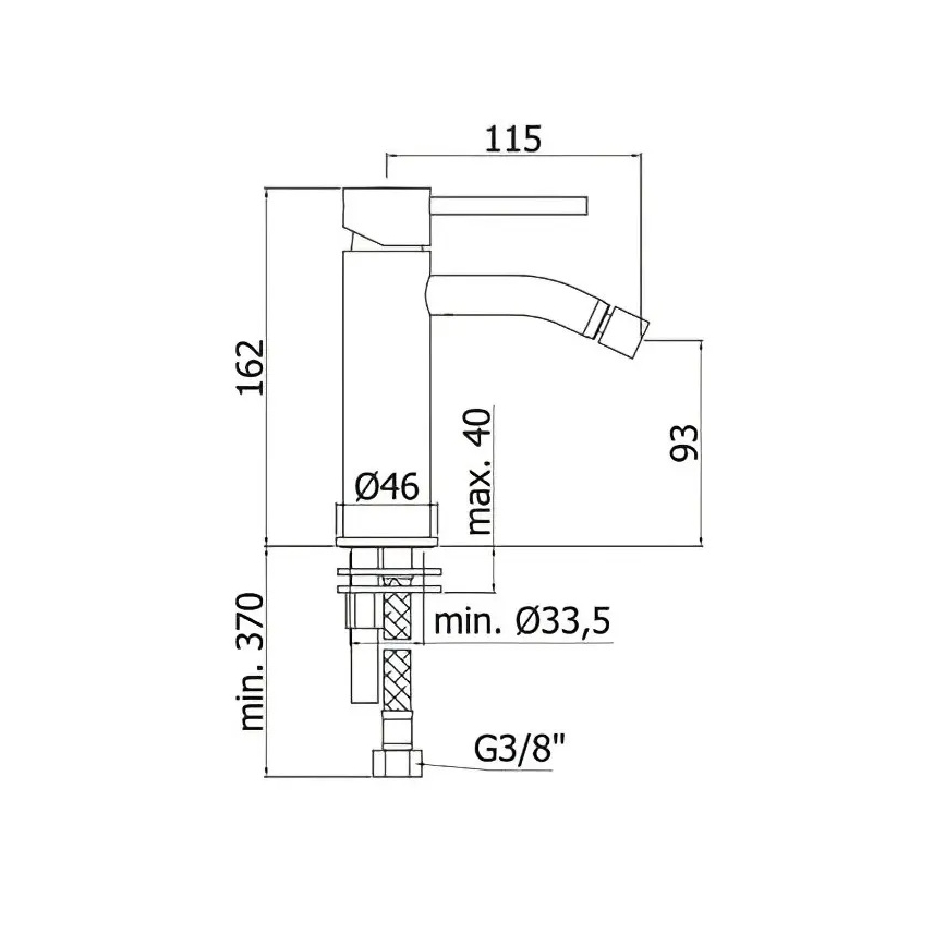 Paffoni - Miscelatore per bidet LIGHT nero