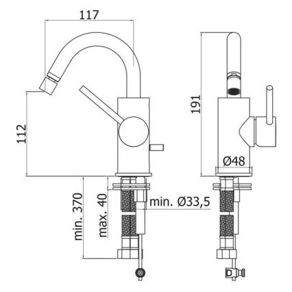 Paffoni - Miscelatore per bidet LIGHT nero