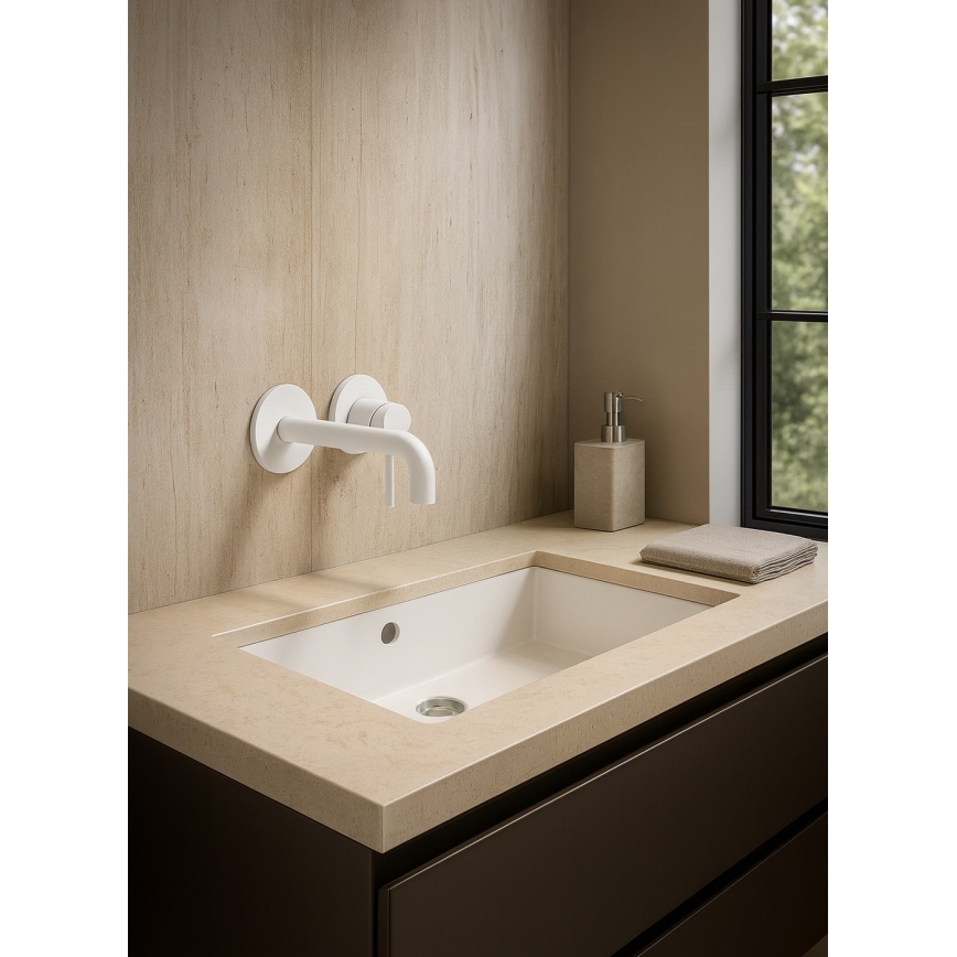 Paffoni - Miscelatore per lavabo da incasso LIGHT bianco opaco