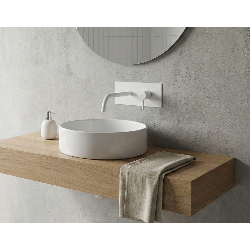 Paffoni - Miscelatore per lavabo da incasso LIGHT, bianco opaco