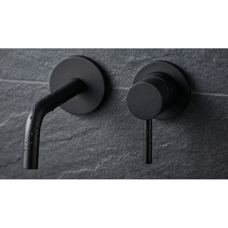 Paffoni - Miscelatore per lavabo da incasso LIGHT nero