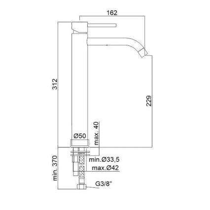Paffoni - Miscelatore per lavabo LIGHT, cromo lucido