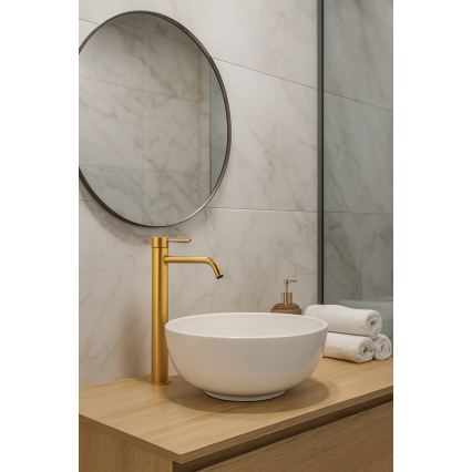 Paffoni - Miscelatore per lavabo LIGHT EXCLUSIVE in oro spazzolato