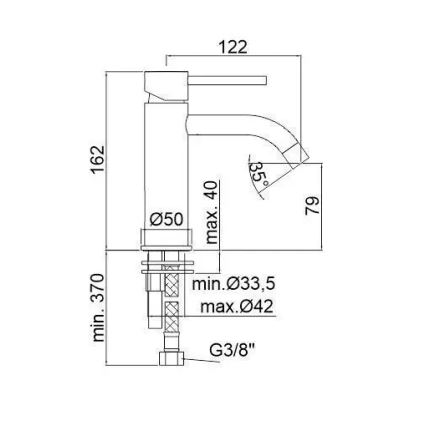 Paffoni - Miscelatore per lavabo LIGHT nero