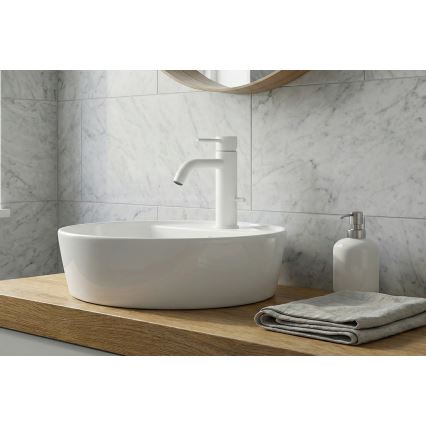 Paffoni - Miscelatore per lavabo + piletta LIGHT bianco