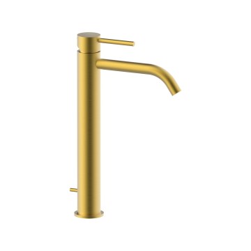 Paffoni - Miscelatore per lavabo + piletta LIGHT oro spazzolato